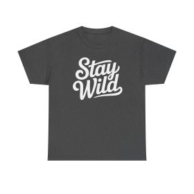 Wild Vibes Script Tee (Color: Dark Heather, size: XL)