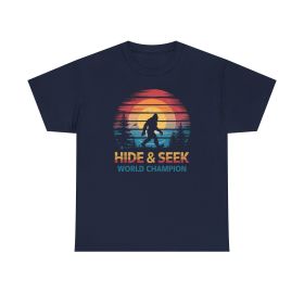 Hide & Seek World Champion Tee (Color: navy, size: 5XL)